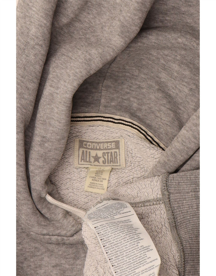 Sudadera con capucha y cremallera para hombre Converse de algodón moteado gris medio