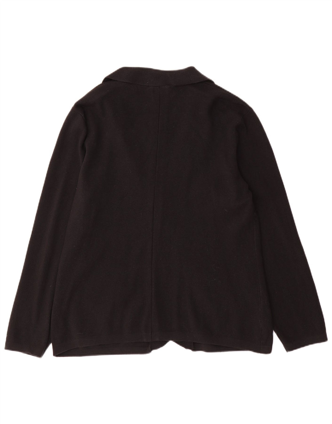 Esprit Chaqueta tipo blazer de punto con 2 botones para mujer UK 44 Grande Algodón negro