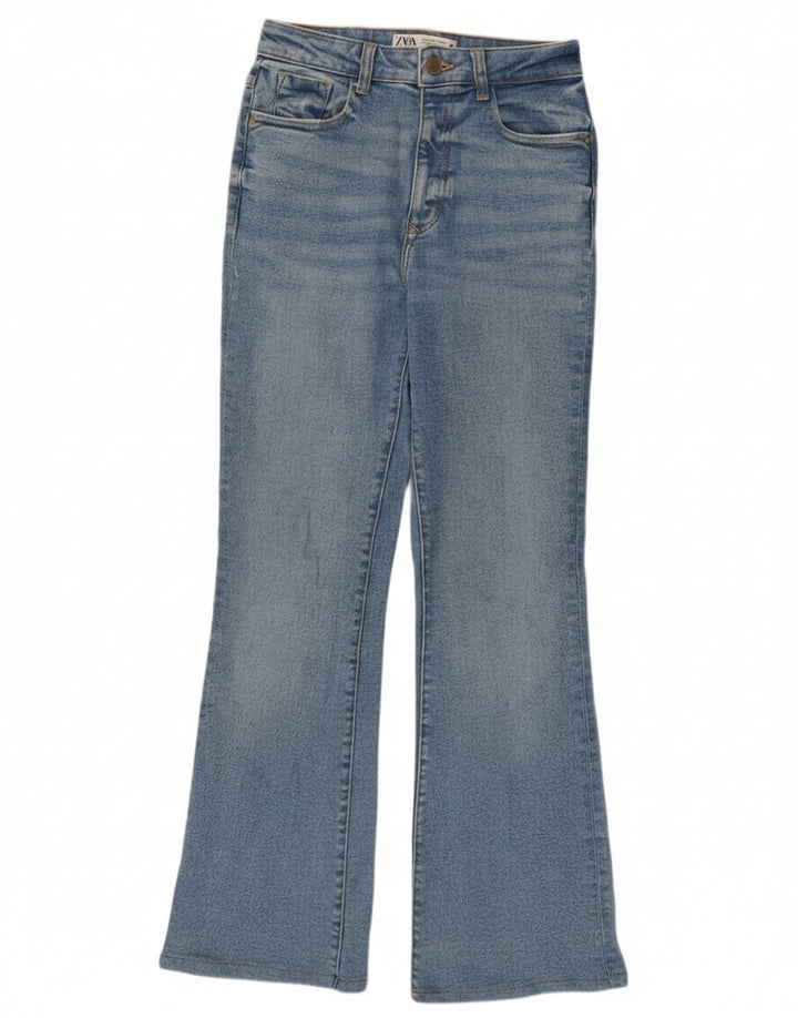 Zara Vaqueros Acampanados Mujer EU 36 XS W26 L30 Azul