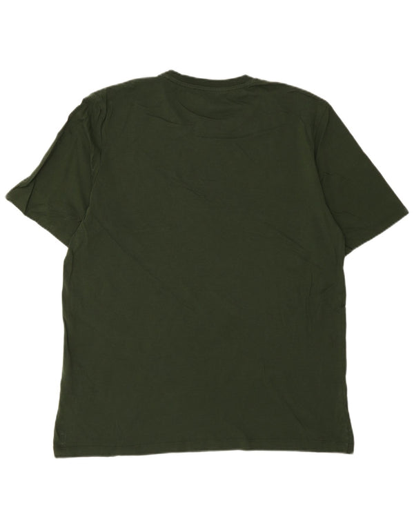 Jack & Jones Hombre Camiseta Gráfica Top Grande Algodón Verde