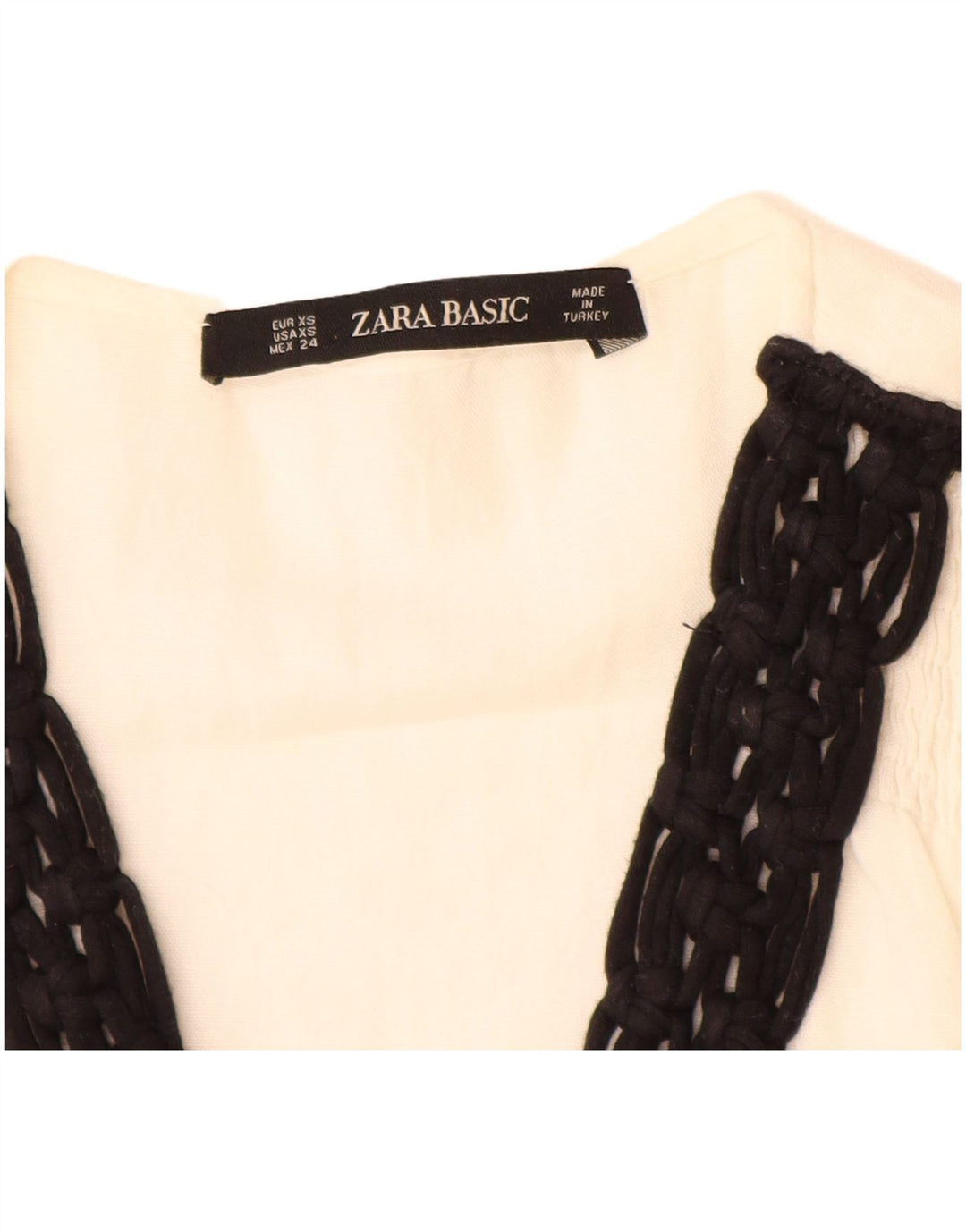 Zara Mujer Blusa Sin Mangas Top UK 6 XS Blanco