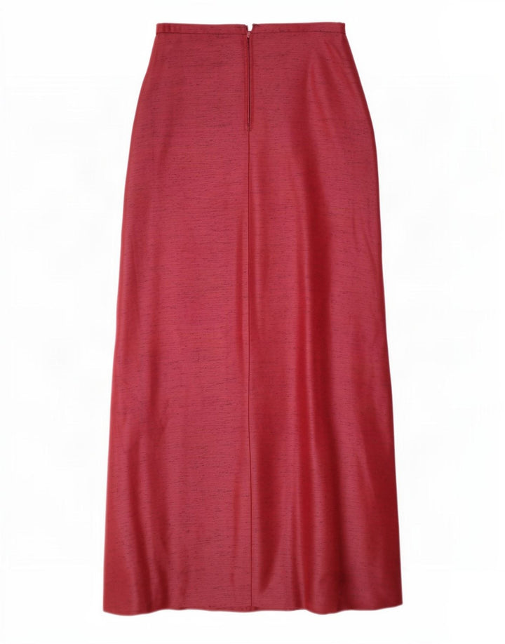 Vintage mujer Maxi falda mediana W28 rojo moteado