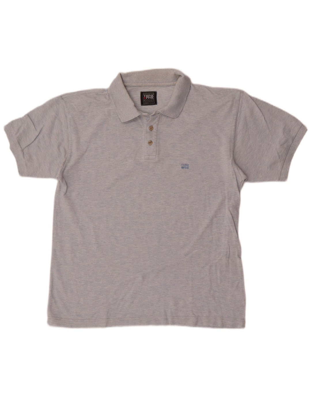 Think Pink Polo Hombre Algodón Azul Medio