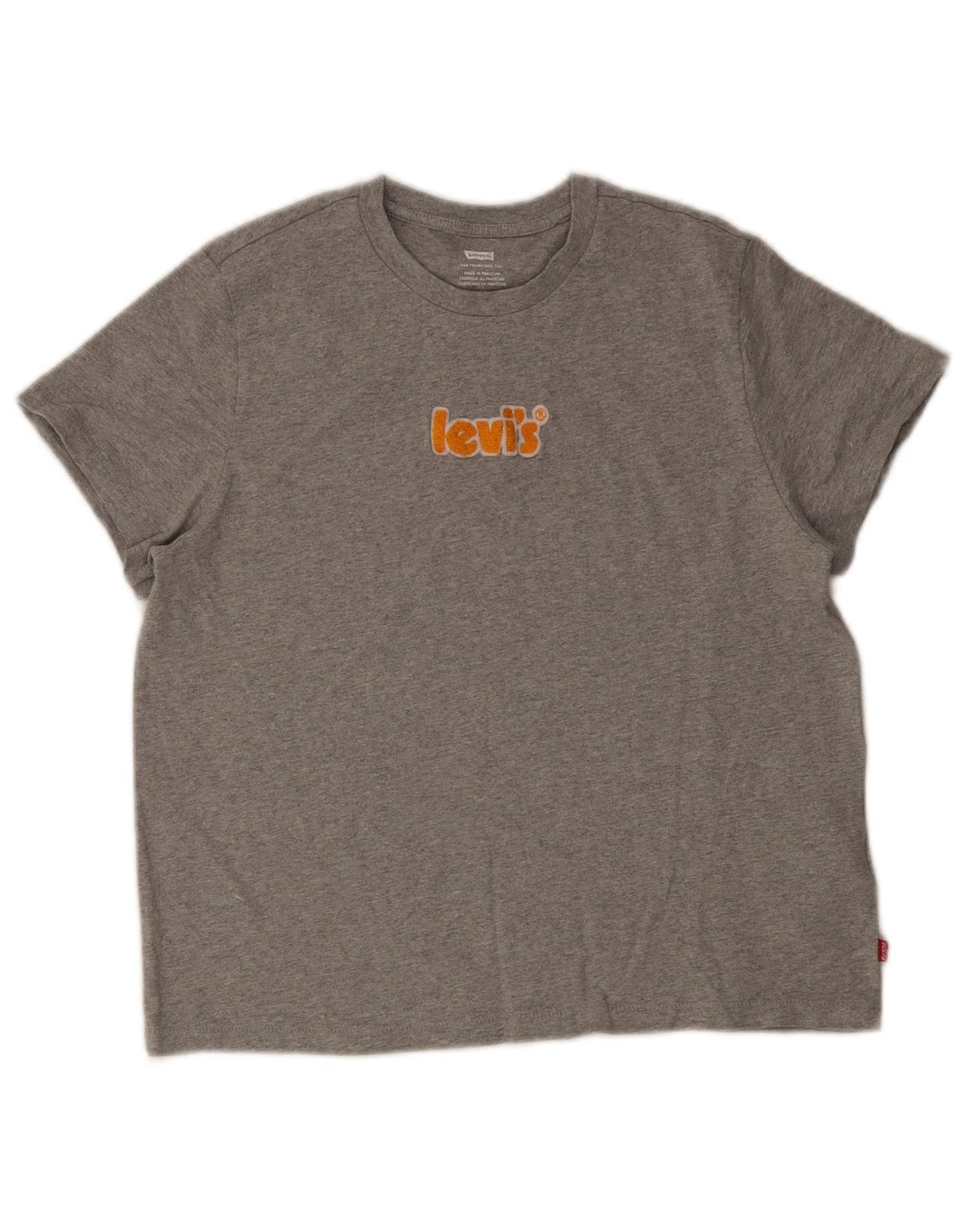 Levi's Camiseta gráfica para mujer Top UK 12 Algodón gris medio