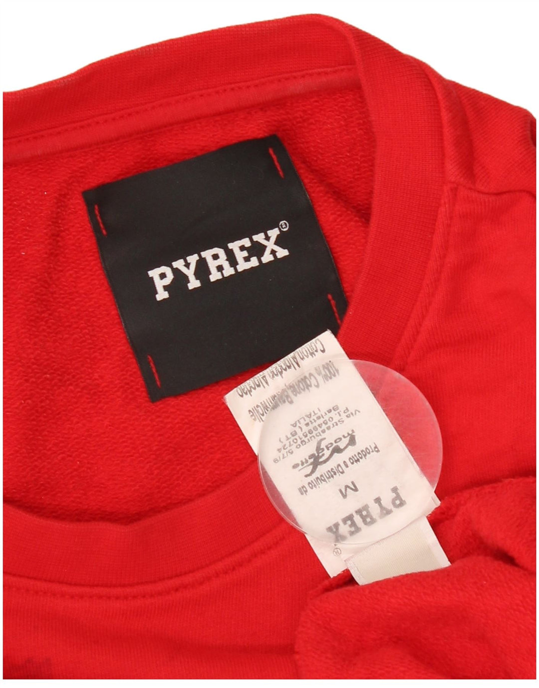 Pyrex Sudadera gráfica para mujer Jumper UK 14 Algodón rojo mediano