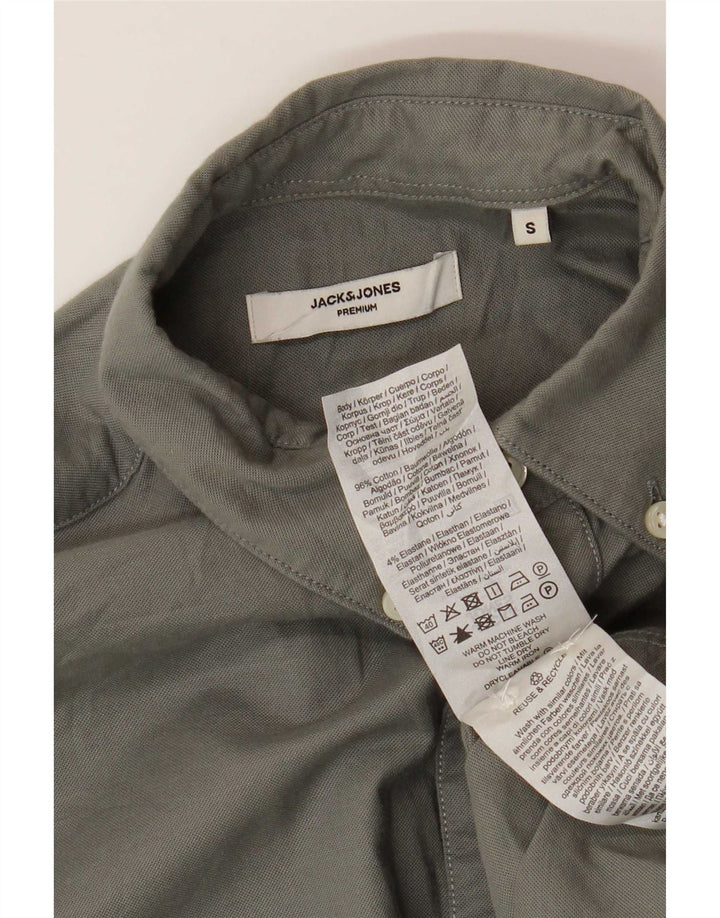 Camisa Jack & Jones Hombre Small Gris Algodón