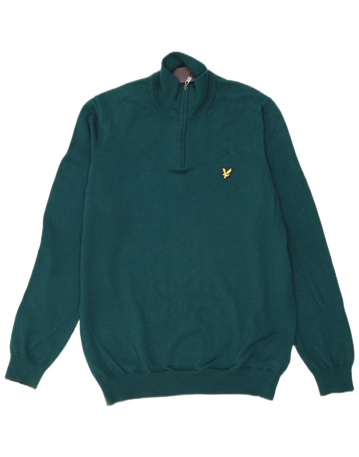 LYLE & SCOTT Jersey con cuello y cremallera para hombre Acrílico verde medio