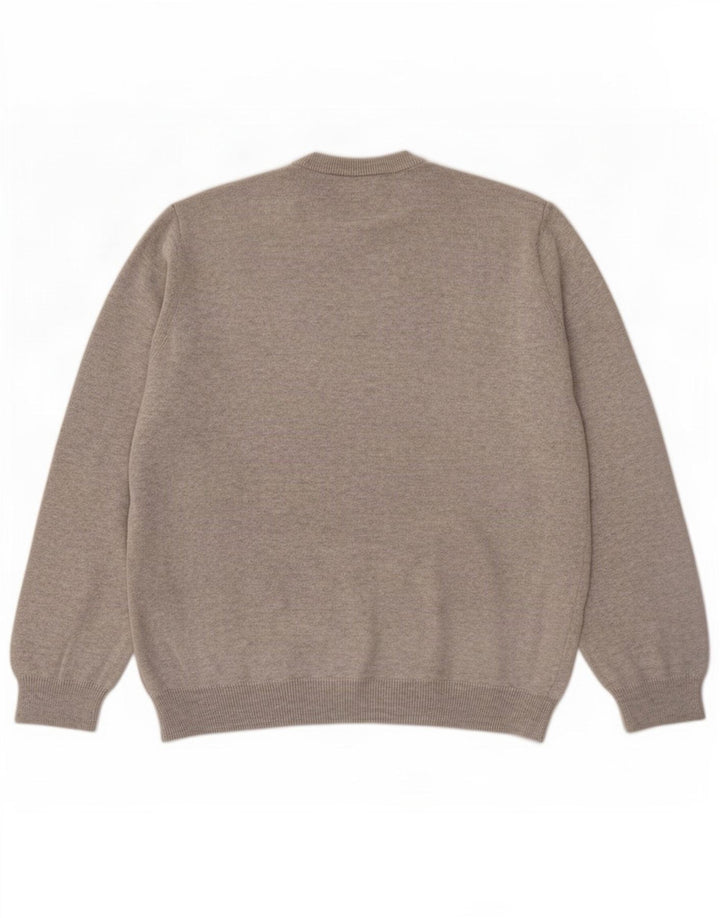 Marks & Spencer Jersey con cuello en V para hombre de algodón moteado gris grande