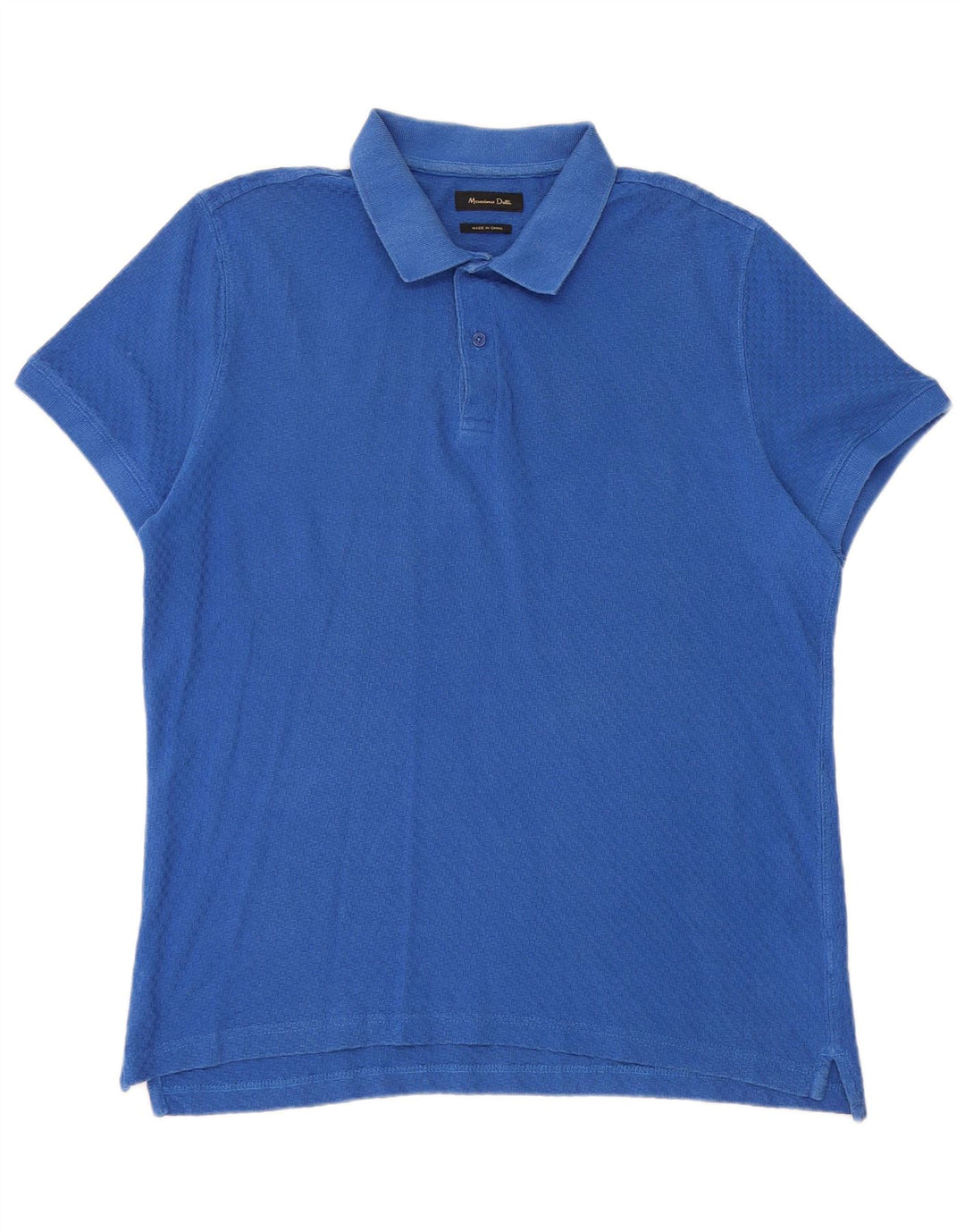 Polo Massimo Dutti Hombre Algodón Azul Grande