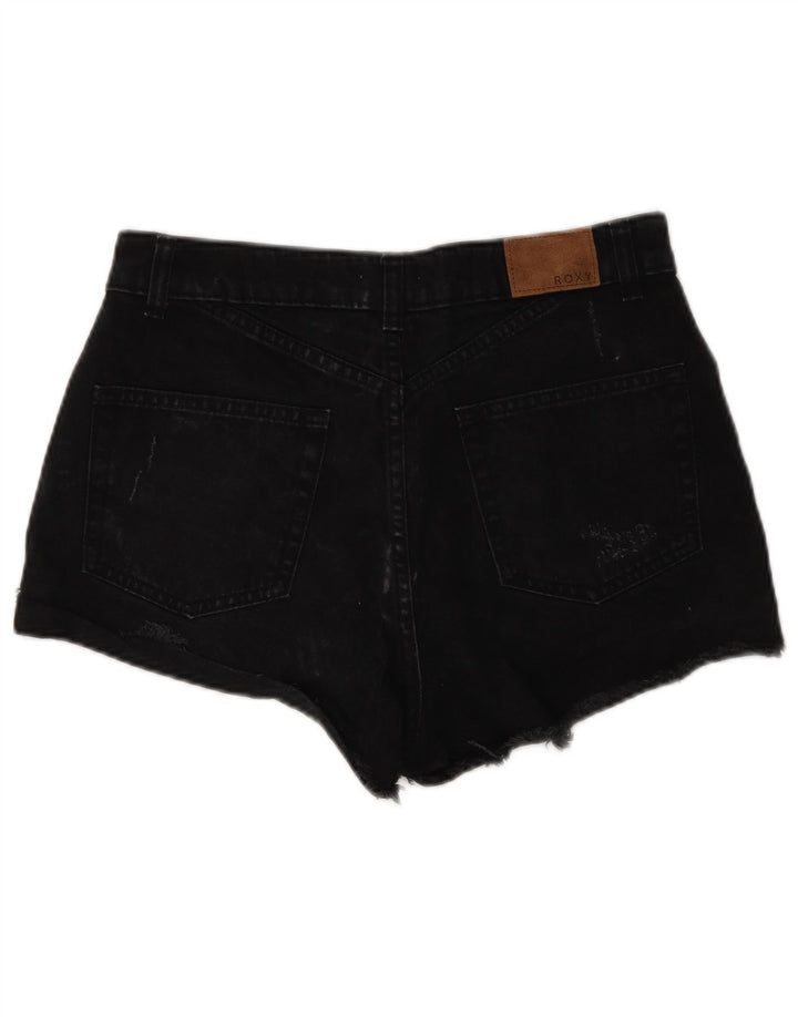 Pantalones Cortos De Mezclilla Roxy Mujer W29 Algodón Negro Mediano