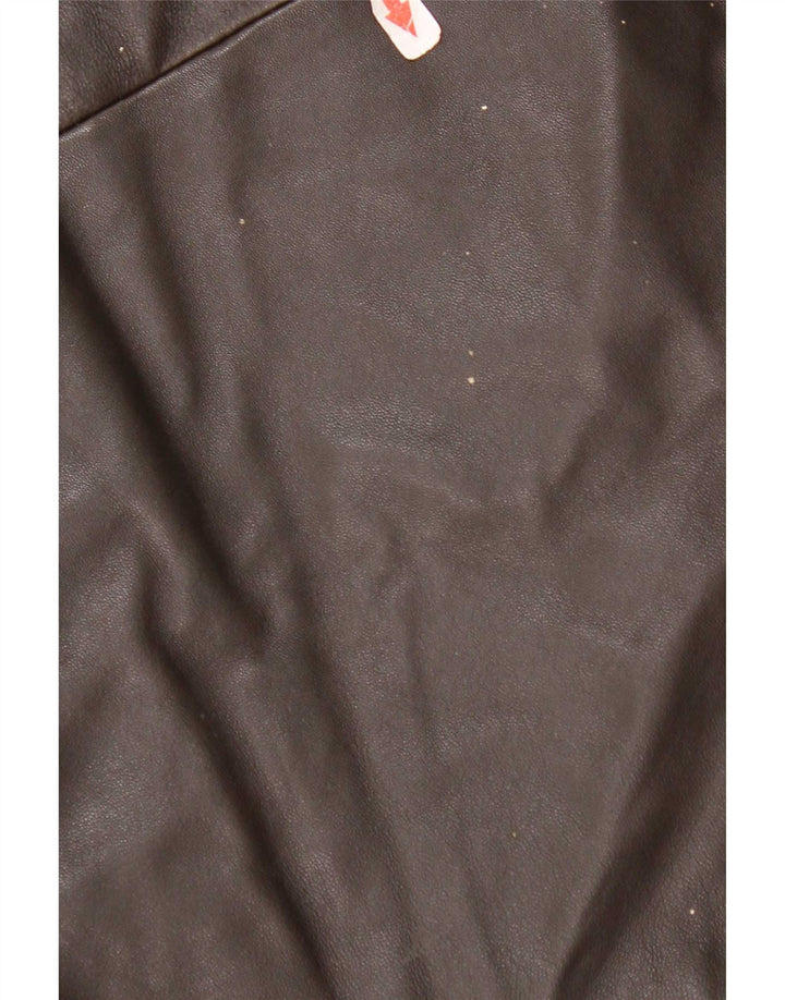 Maddox Abrigo de cuero holgado para mujer EU 42 Large Brown