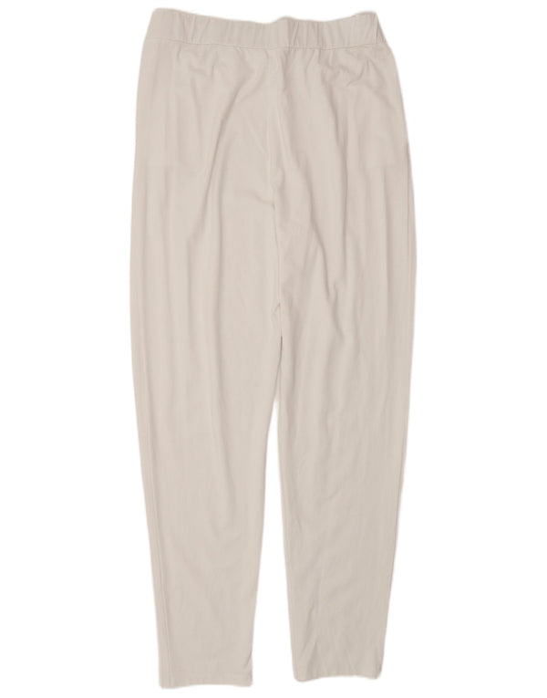 Marks & Spencer Pantalones chinos cónicos para mujer UK 12 Medium W30 L30 Blanco