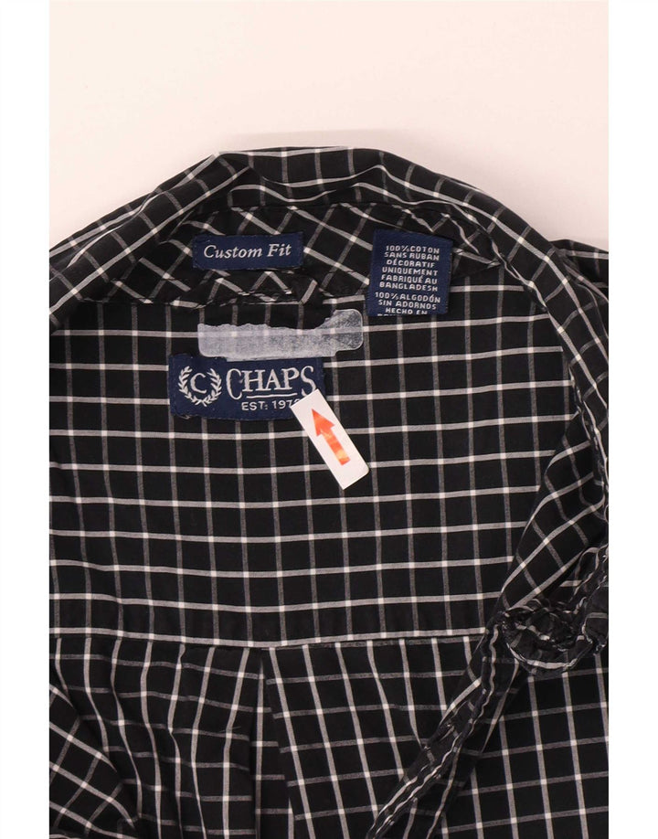 Chaps Camisa de ajuste personalizado para hombre 2XL Algodón a cuadros negros