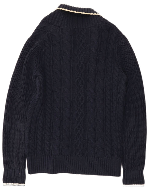 Musto Cárdigan para Mujer UK 10 Small Azul Marino Algodón