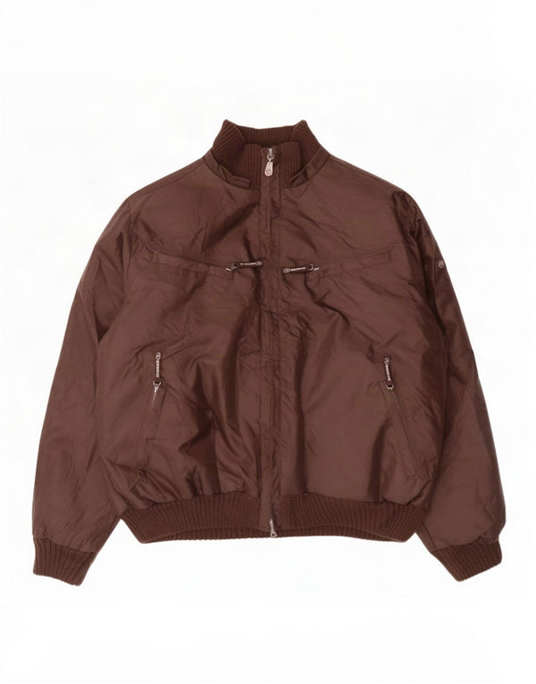 Chaqueta acolchada vintage para hombre Reino Unido 42 XL Poliéster marrón