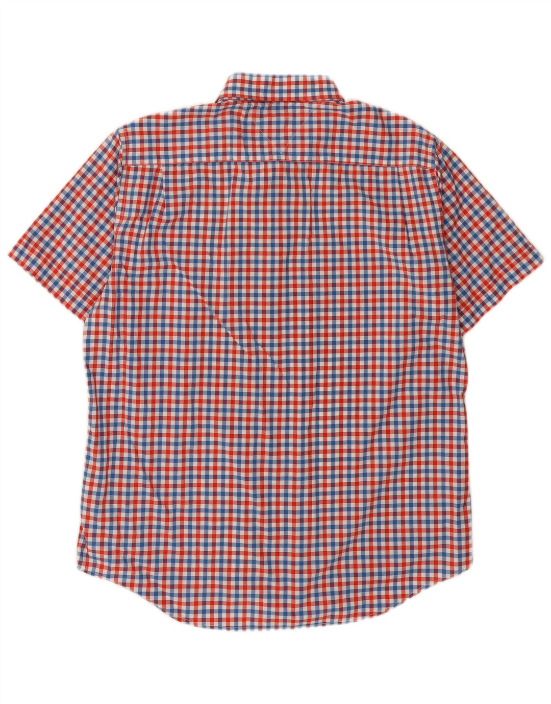 Tommy Hilfiger Camisa de manga corta para hombre XL Algodón a cuadros multicolor