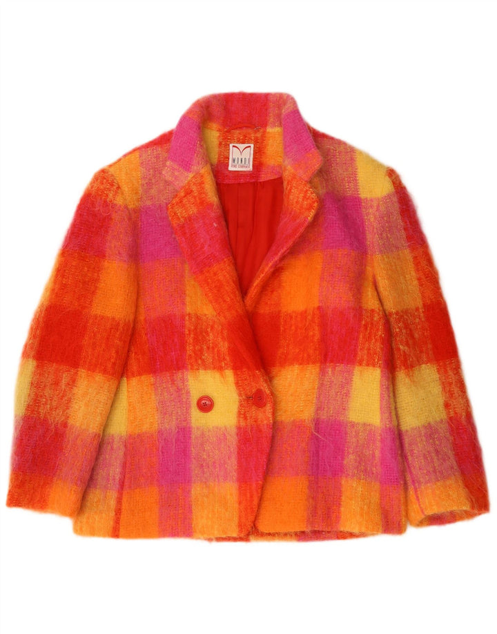 Mondi Chaqueta Blazer de Manga 3/4 para Mujer EU 42 Grande Cuadros Multicolores