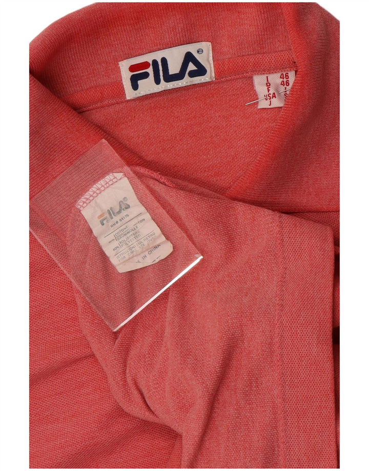 Fila Polo Hombre IT 46 Pequeño Algodón Rojo