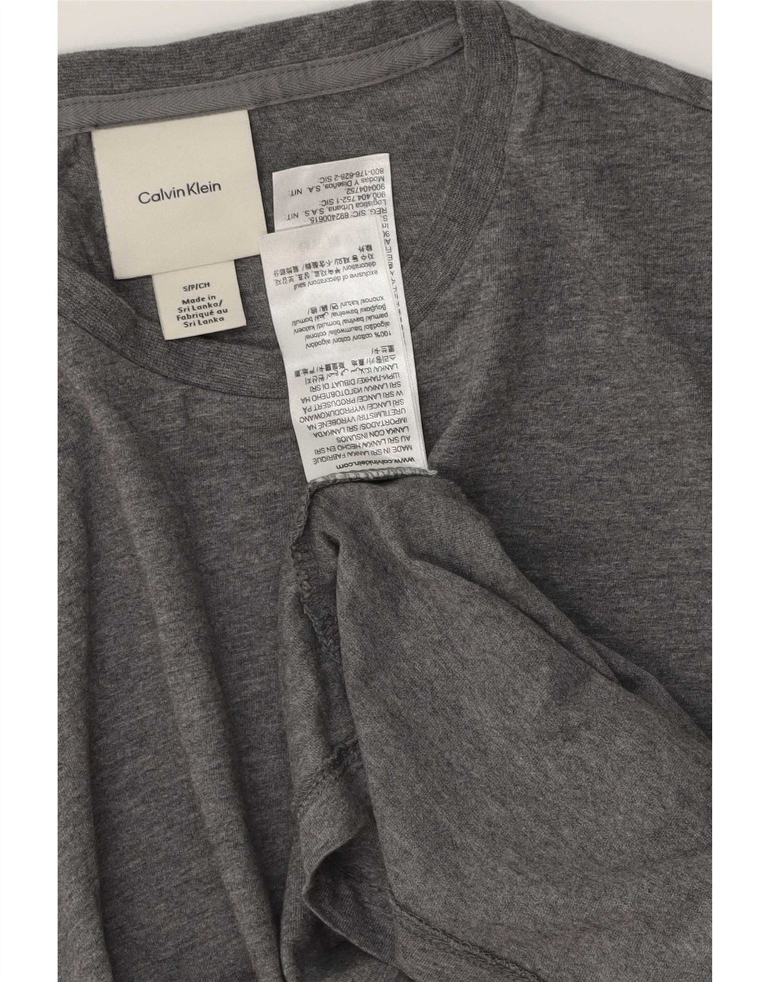 Calvin Klein - Camiseta para hombre, talla pequeña, algodón gris