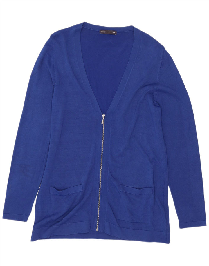 Marks & Spencer Suéter tipo cárdigan de ajuste regular para mujer UK 44 Azul medio