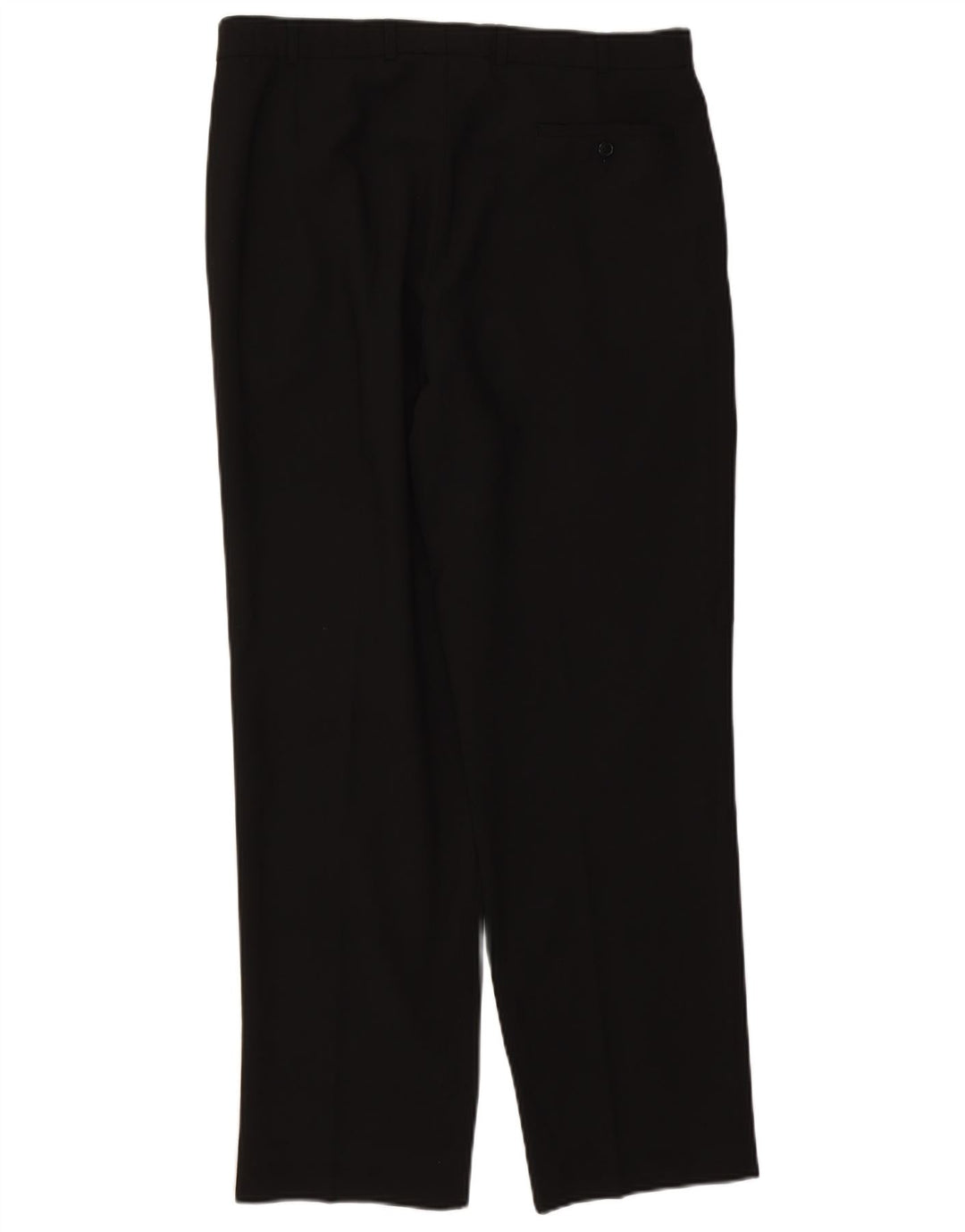 Marks & Spencer Pantalón de traje con pinzas para hombre W36 L31 Poliéster negro