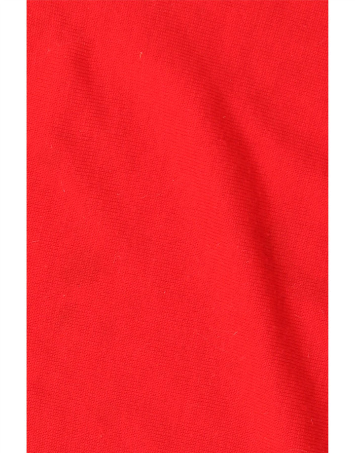 LACOSTE Jersey holgado con cuello en V para hombre talla 2 XS lana roja
