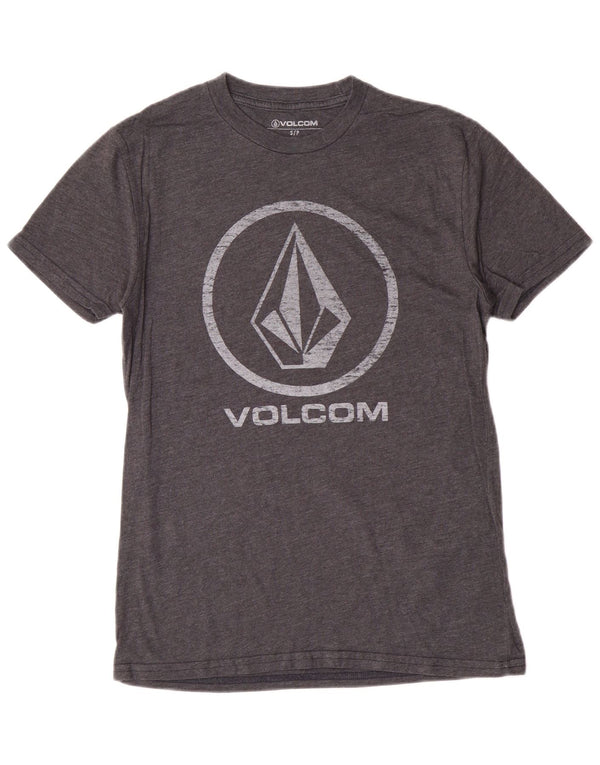 Volcom Camiseta gráfica para hombre Top Small Grey Cotton