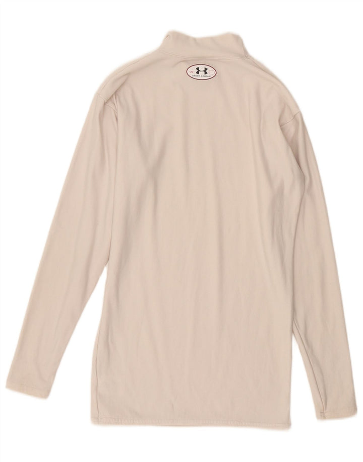 Under Armour Cold Gear Top de manga larga para mujer, talla grande, nailon blanquecino