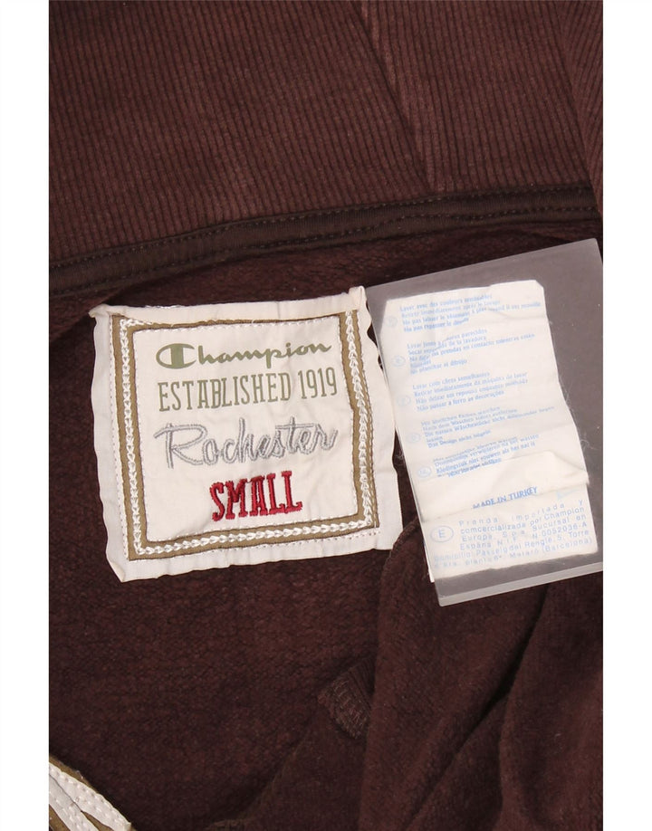 CHAMPION Suéter con capucha Rochester de gran tamaño con cremallera para mujer UK 10 Small Brown
