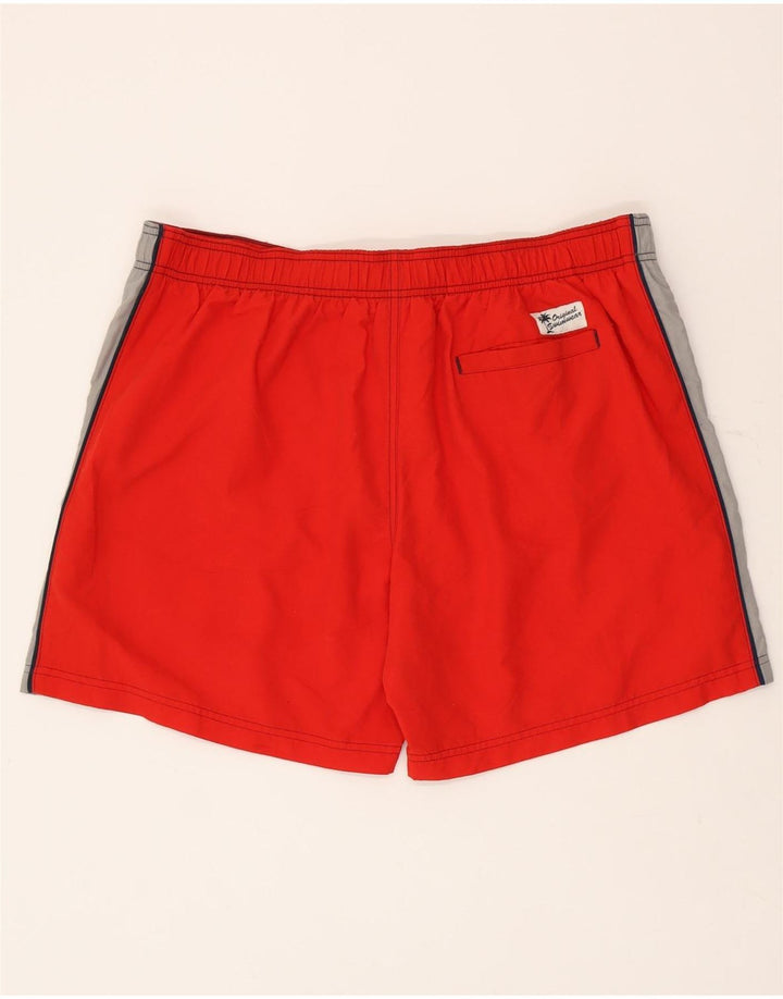 Marks & Spencer Bañador para hombre XL Rojo Colorblock Poliéster