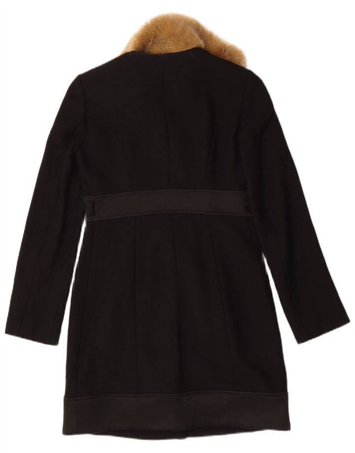 Abrigo vintage para mujer IT 40 Viscosa negra pequeña