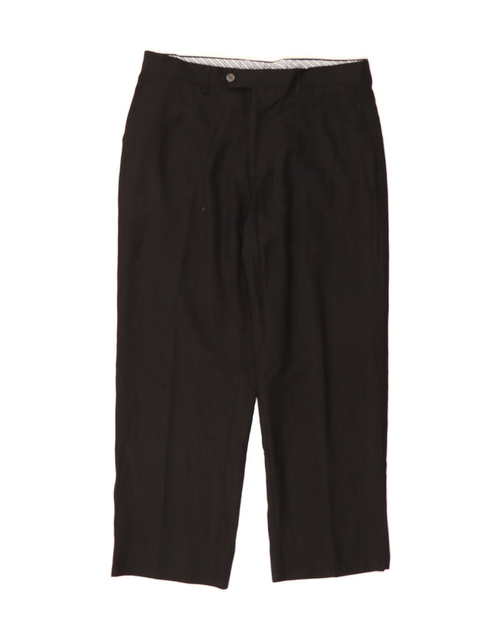 IZOD Mens Straight Suit Trousers W34 L28 Black Vintage Izod and Second-Hand Izod from Messina Hembry 