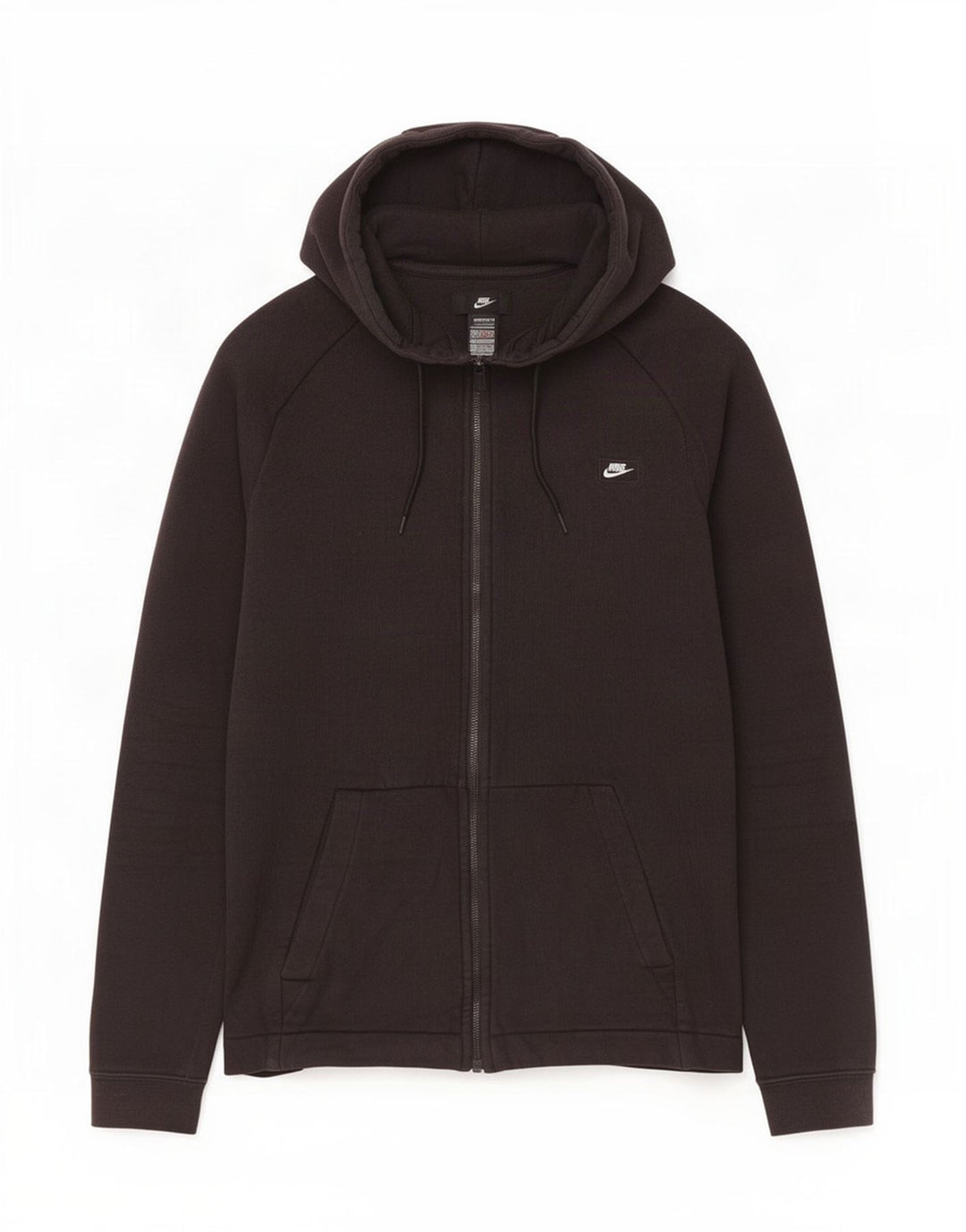 Nike - Sudadera con capucha y cremallera para hombre, tamaño mediano, algodón negro