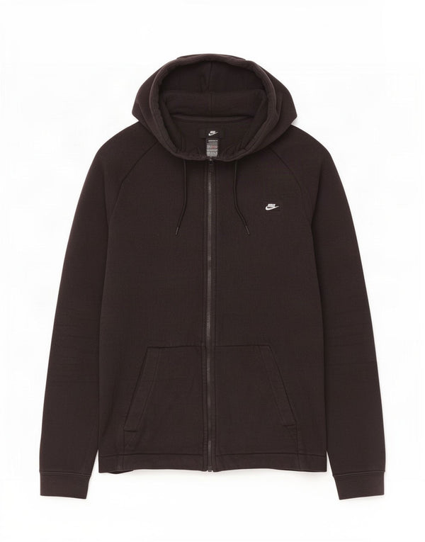 Nike - Sudadera con capucha y cremallera para hombre, tamaño mediano, algodón negro