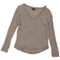 Massimo Dutti Top Mujer Manga Larga UK 42 Gris Medio Moteado