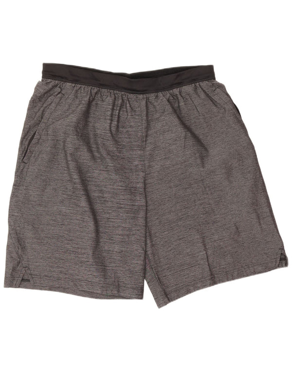 Adidas Pantalones Cortos Deportivos Hombre XL Gris Moteado Poliéster Deportes