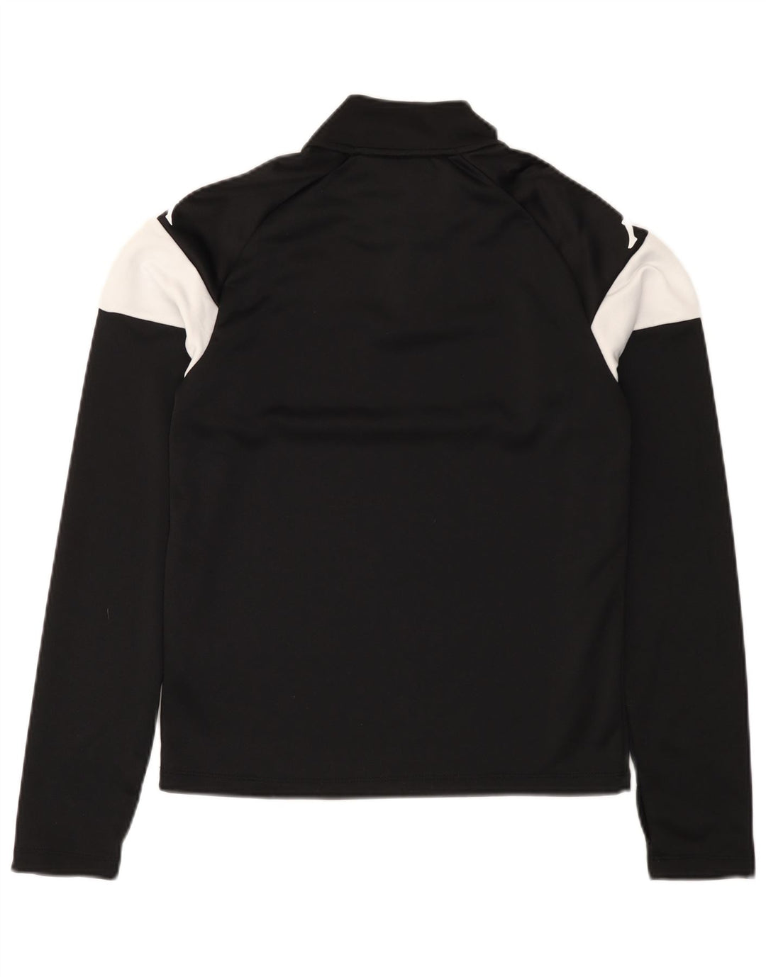 KAPPA Mens Graphic Zip Neck Pullover Chándal Top Pequeño Negro Colorblock