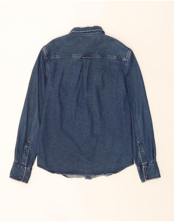 Superdry Camisa Vaquera De Algodón Azul Pequeño Para Hombre
