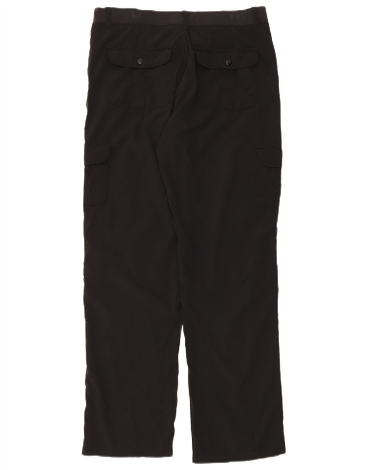 Lee Pantalones Cargo de Ajuste Relajado para Mujer US 8 Medium W32 L32 Poliéster Negro