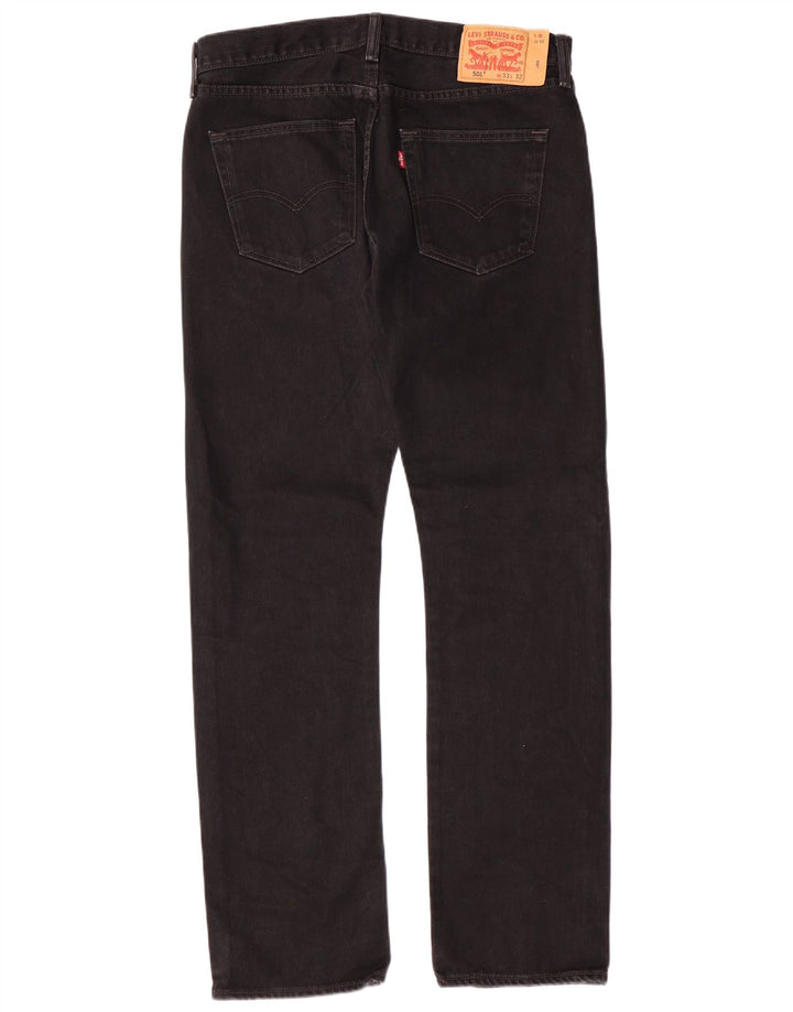 LEVI'S Vaqueros rectos 501 para hombre W33 L32 Algodón negro