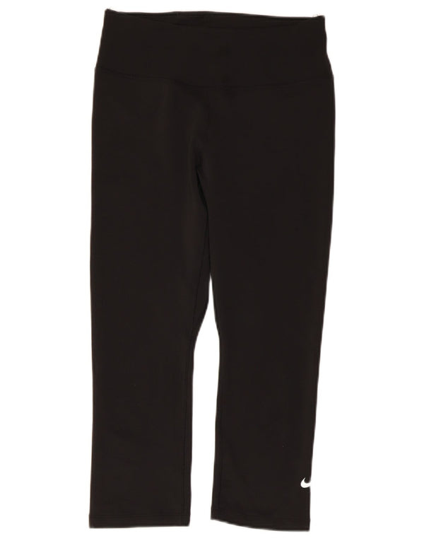 Nike - Leggings capri Dri Fit para mujer, talla 10, poliéster negro pequeño