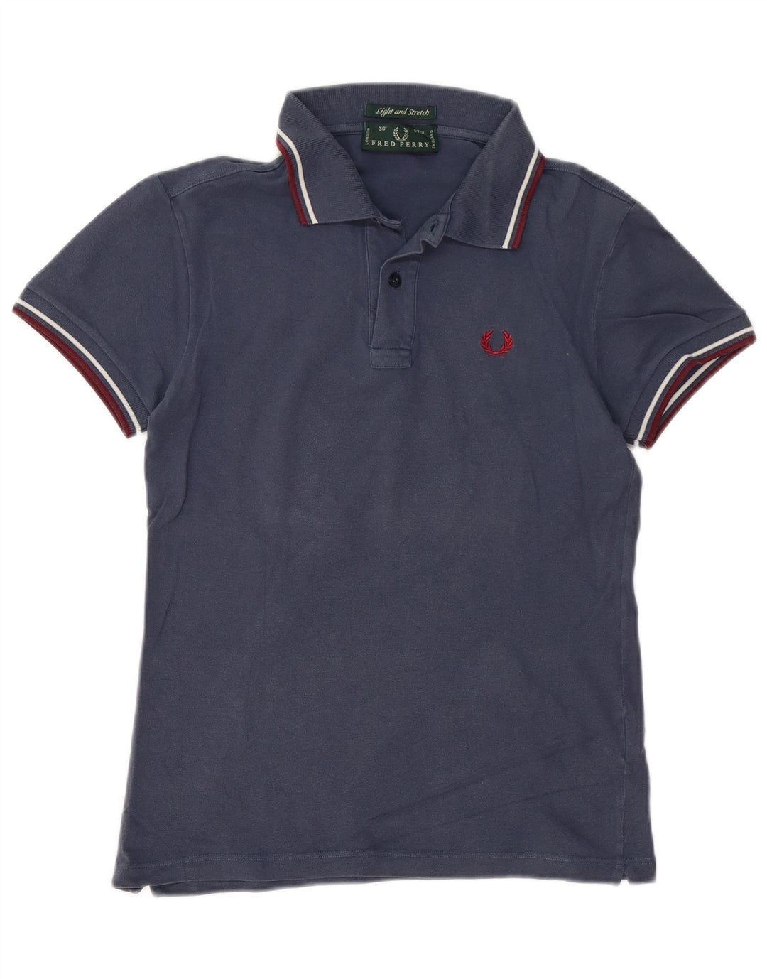 FRED PERRY Polo para hombre pequeño algodón azul marino