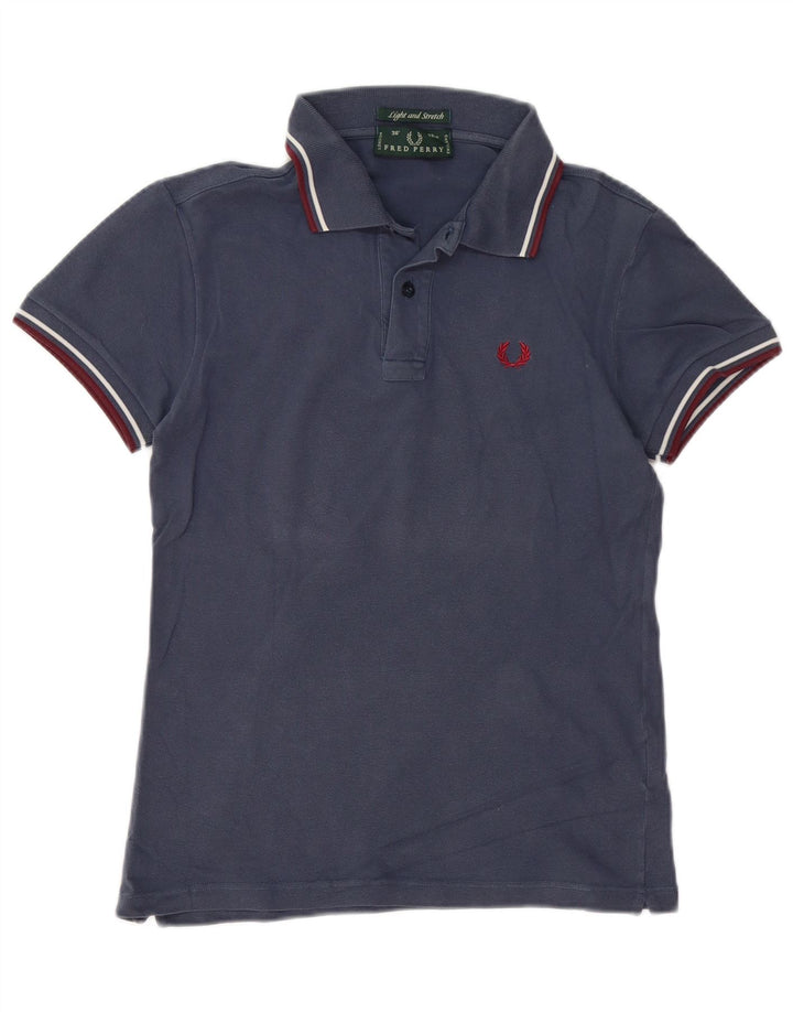 FRED PERRY Polo para hombre pequeño algodón azul marino