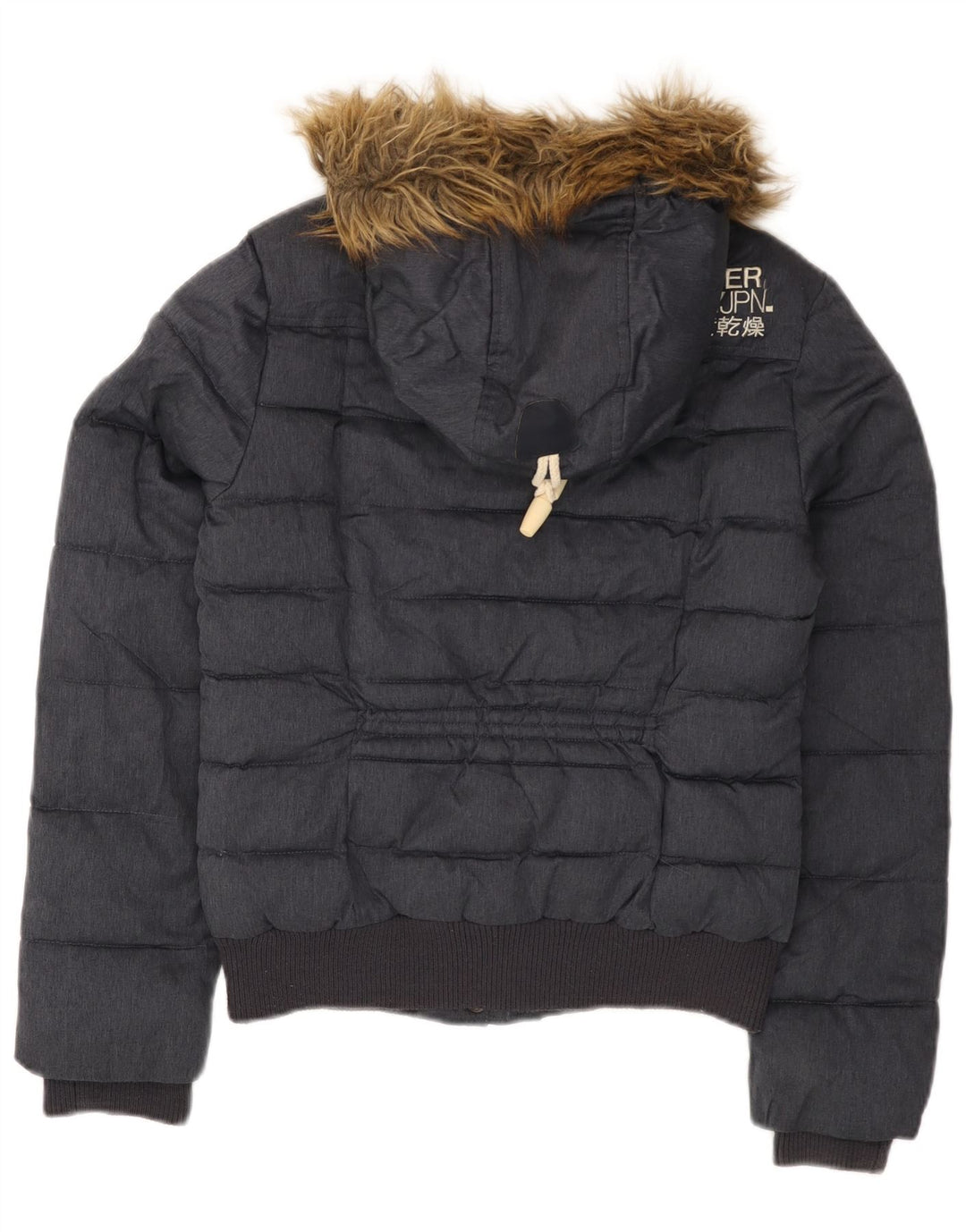 Superdry Chaqueta Acolchada Con Capucha Para Mujer UK 40 Small Gris Poliéster