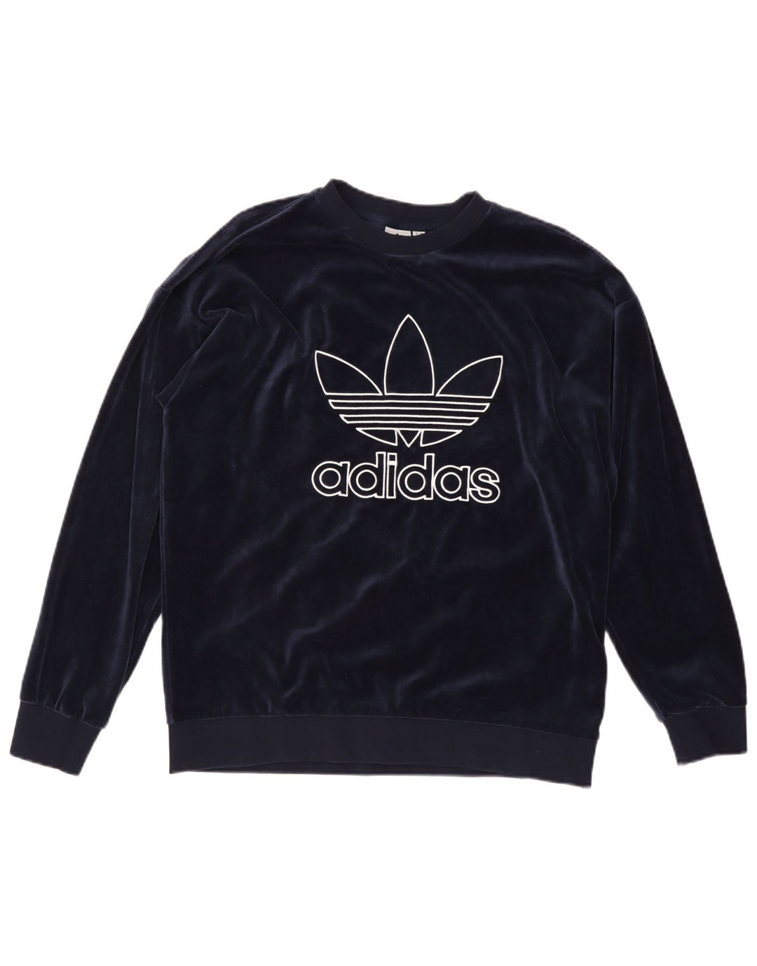 ADIDAS Sudadera con gráfico extragrande para mujer UK 12 Medium Azul marino