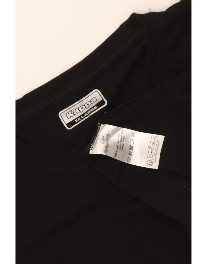 Kappa Camiseta Hombre Top 2XL Algodón Negro
