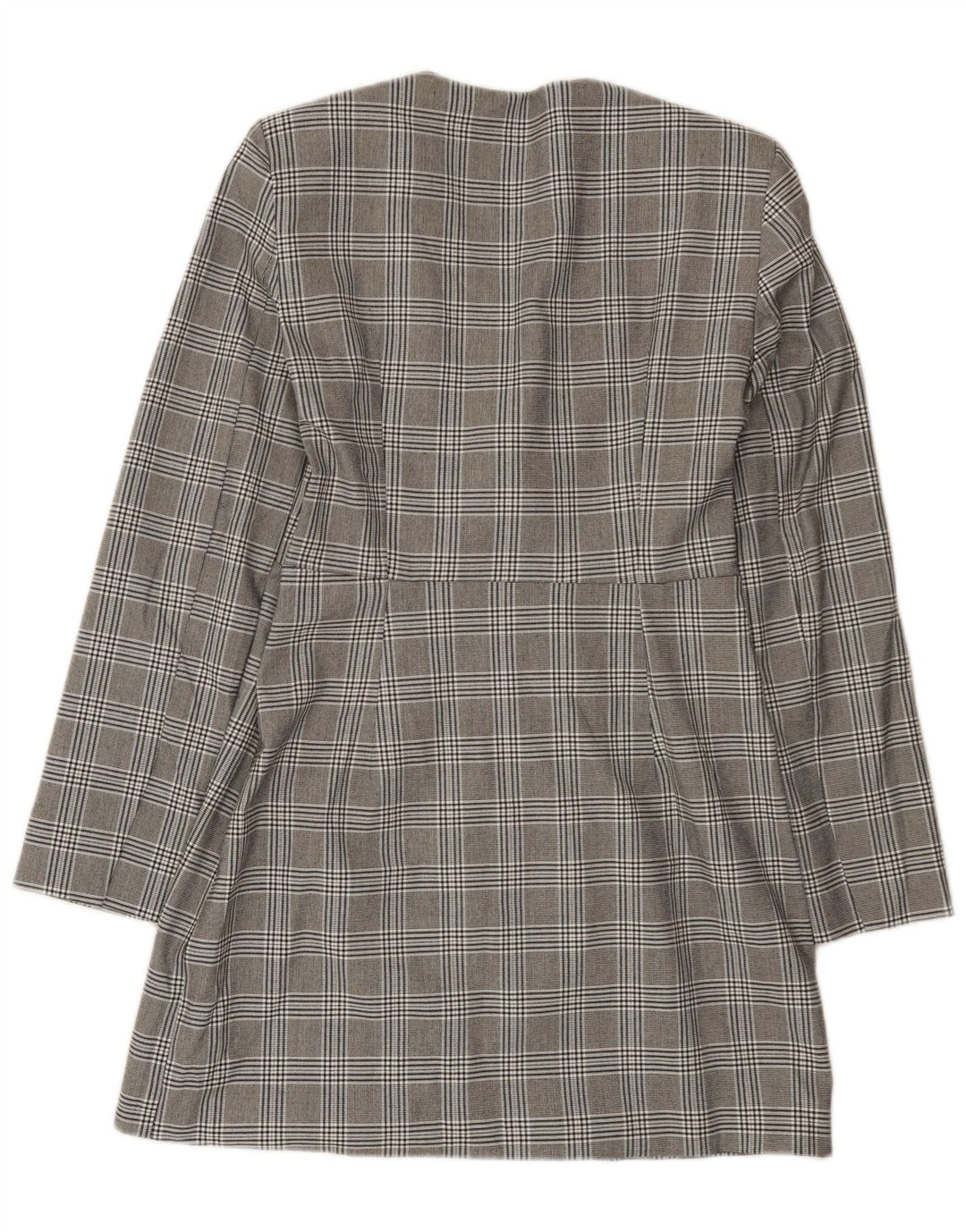 Zara Vestido tubo para mujer UK 44 Poliéster de pata de gallo gris grande