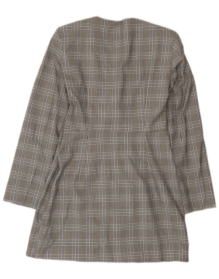 Zara Vestido tubo para mujer UK 44 Poliéster de pata de gallo gris grande