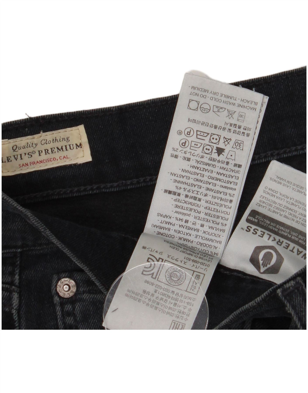 Levi's Hombre 511 Slim Jeans W34 L34 Algodón Azul Marino