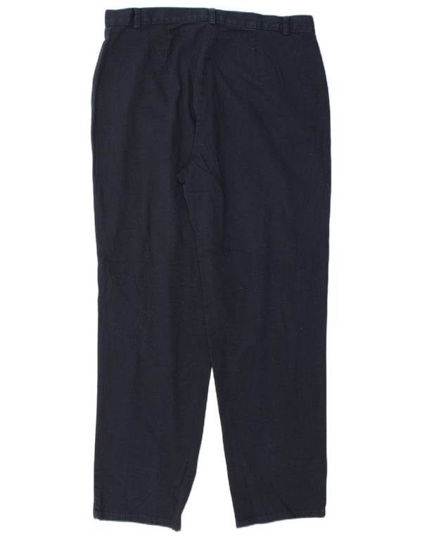 DOCKERS Pantalones casuales de cintura alta para mujer US 16 2XL W34 L30 Azul marino